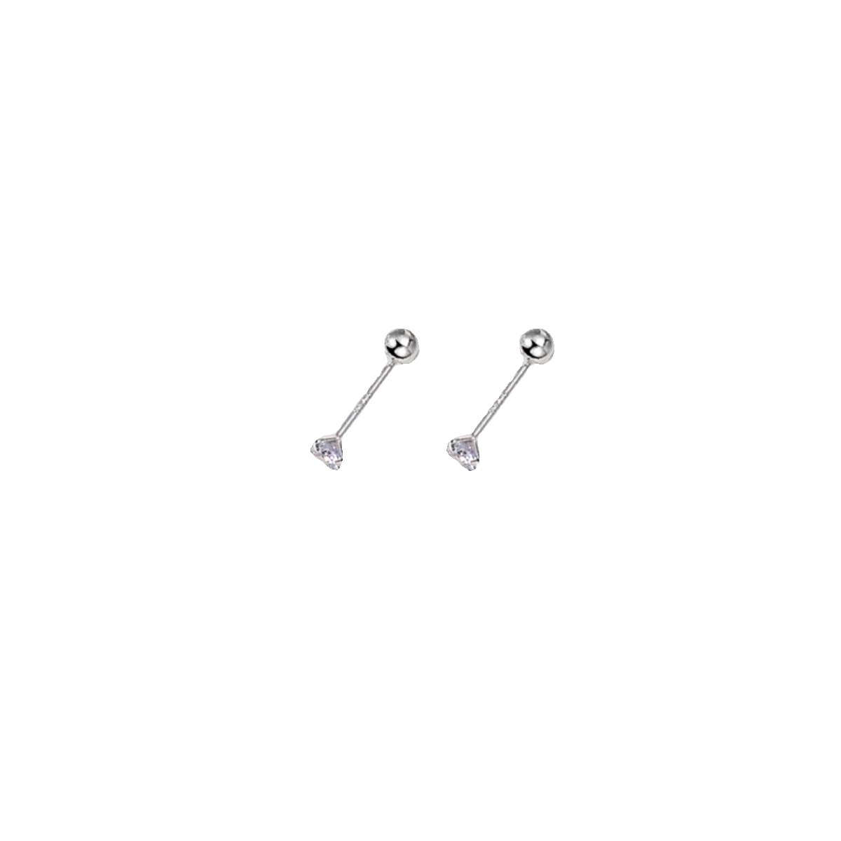 S925 Silver Needle Diamond Screwing Ear Bone Nail Female Super Flash Advantagonal Ear Narut Hit