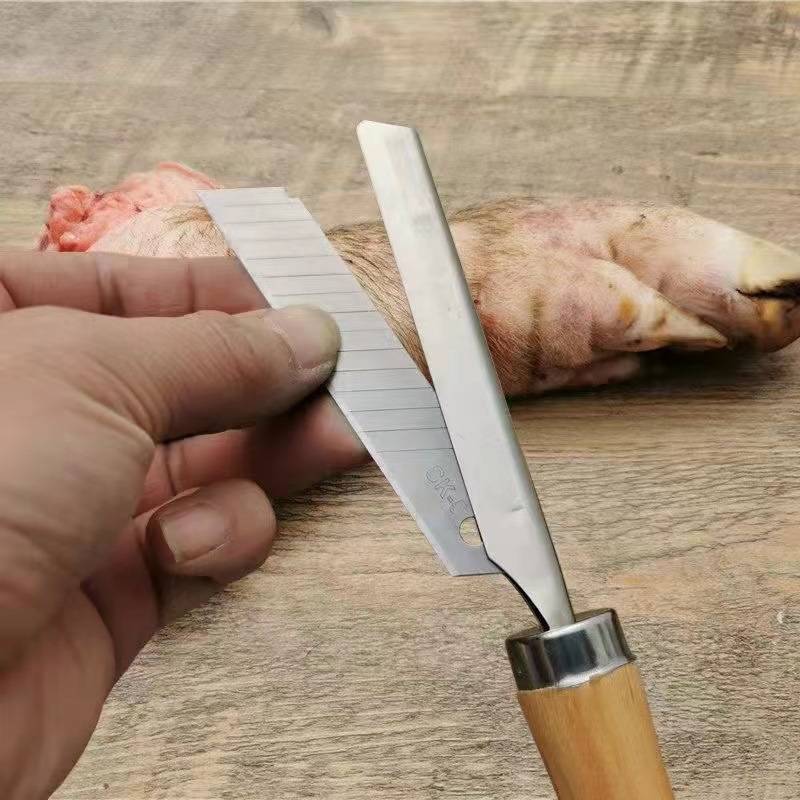 Stainless steel scraping pork wool knife removed hair artifacts scrape pork face pork skin razors sell pork file commercial for commercial