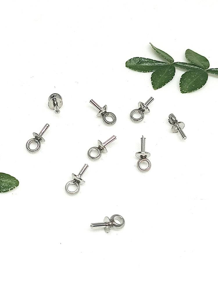 Non -fading waterproof titanium steel person nail pearl stainless steel pearl hat cap