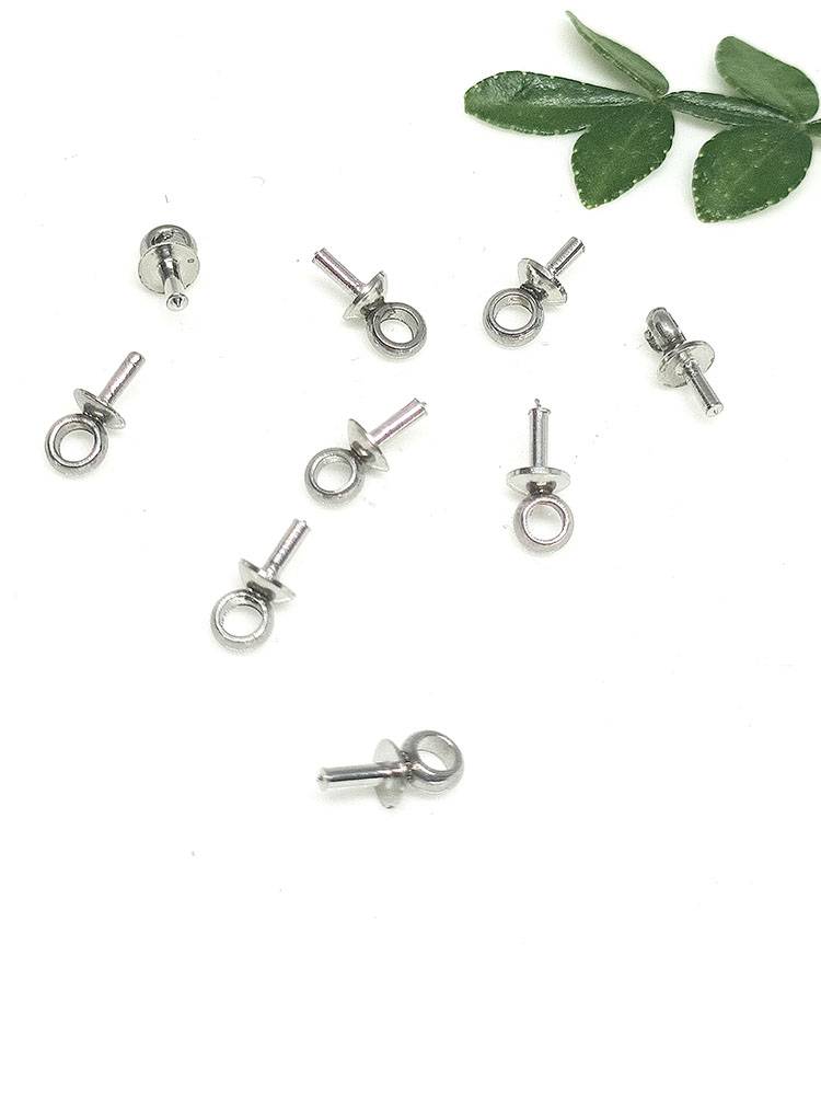 Non -fading waterproof titanium steel person nail pearl stainless steel pearl hat cap