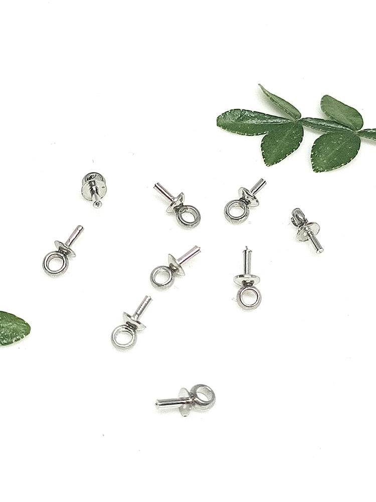 Non -fading waterproof titanium steel person nail pearl stainless steel pearl hat cap