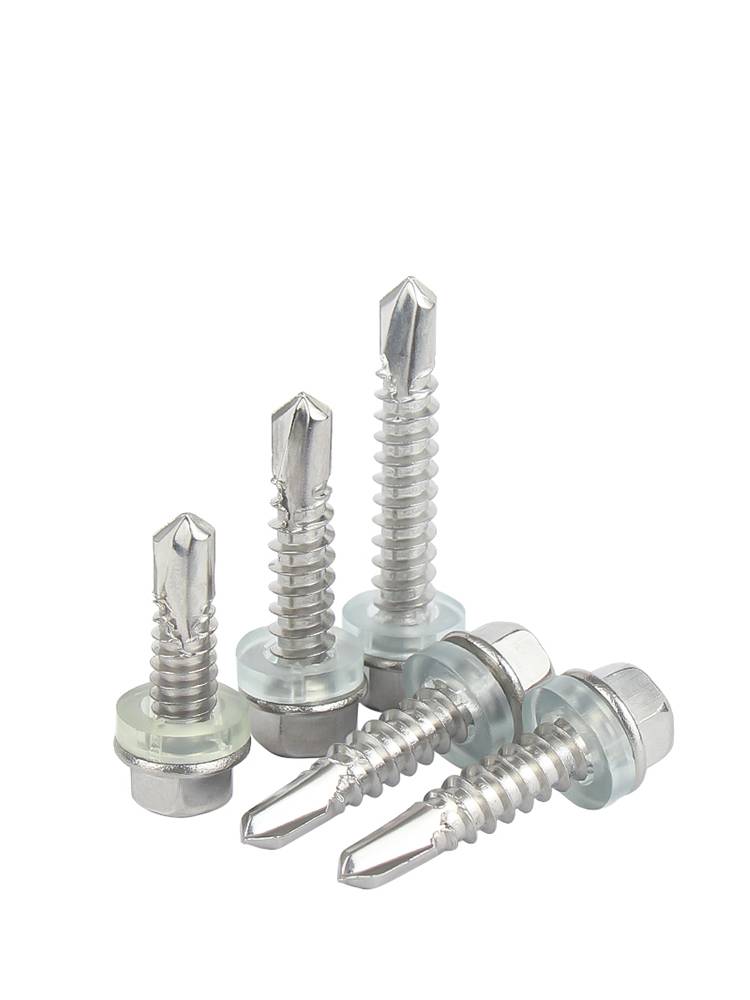 Over 304/410/316 stainless steel, six-angle tails drilled for screwdriver and zinc for steel