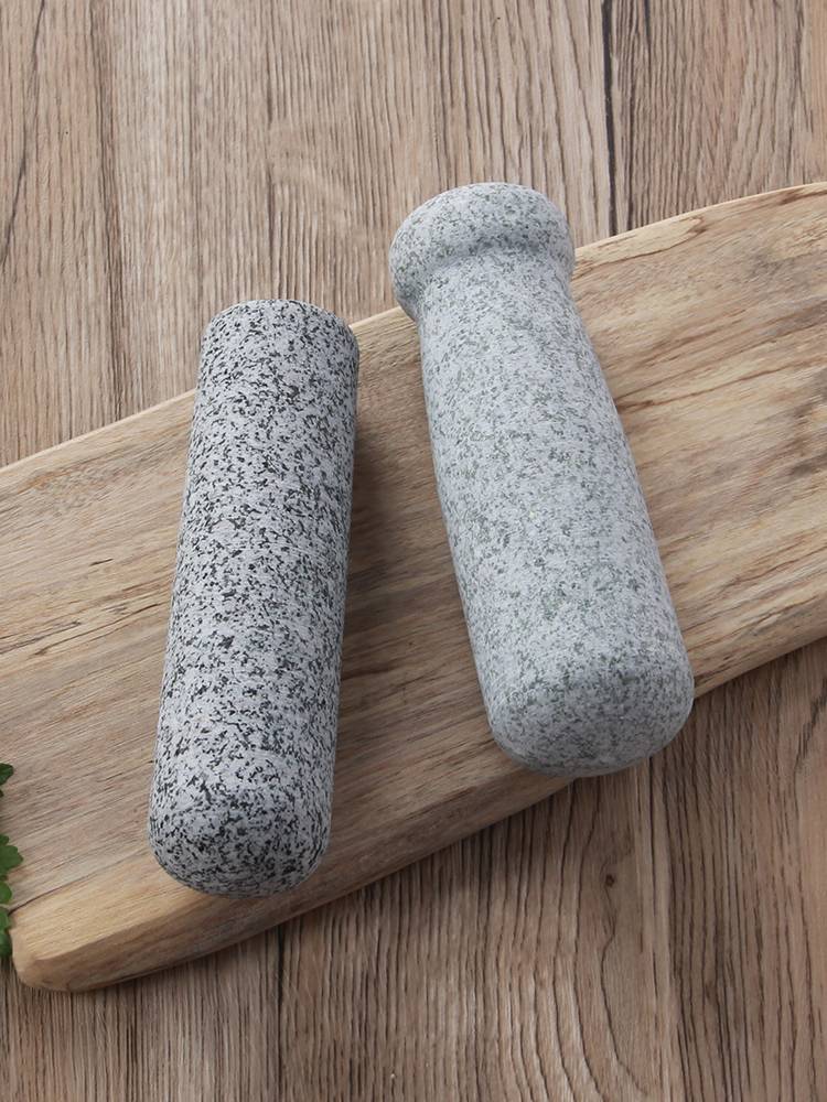 Stone garlic hammer pounding garlic, stone mortar, stone hammer grinding rod, mash the mortar nest, green stone garlic mortar hand handle