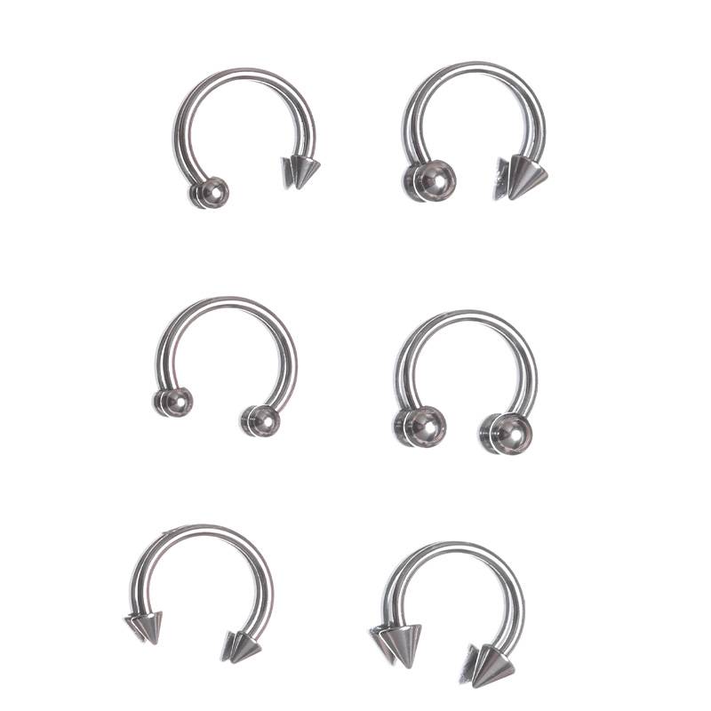 Raccon Raccard titanium steel lip ring horseshoe ring C -type ring replacement ears nail lip nail nails hot girl puncture jewelry
