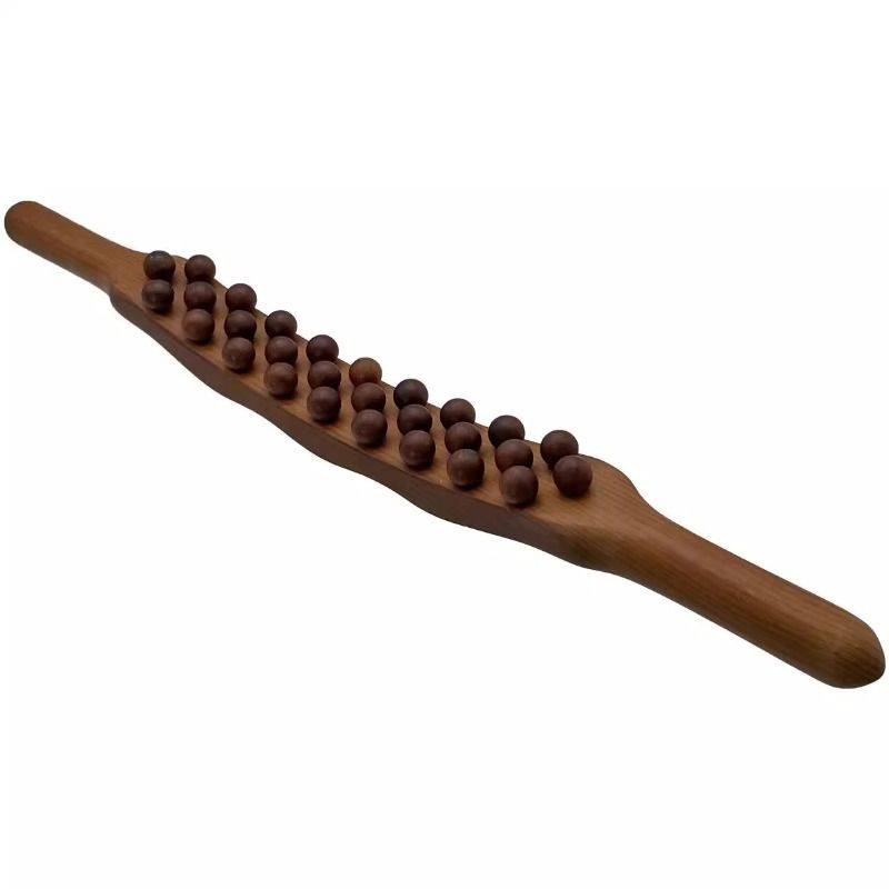 Carbonized three rows of 31 beads, rolling stick scrape massage, open back to dredge the active point acupoints