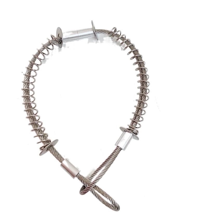 Oilfield hydraulic oil tube explosion -proof chain stainless steel steel wire rope lock oil pipe anti -drop chain steel wire
