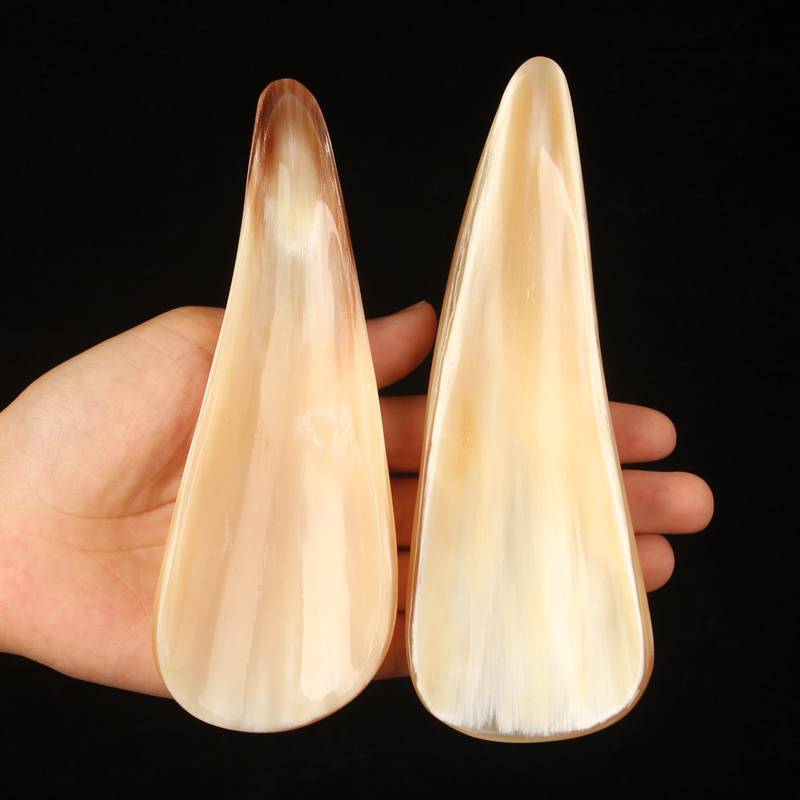 Natural beef angle scraping stick spoon scraping cylinder back leg full body universal beauty salon point acupoint plucking stick