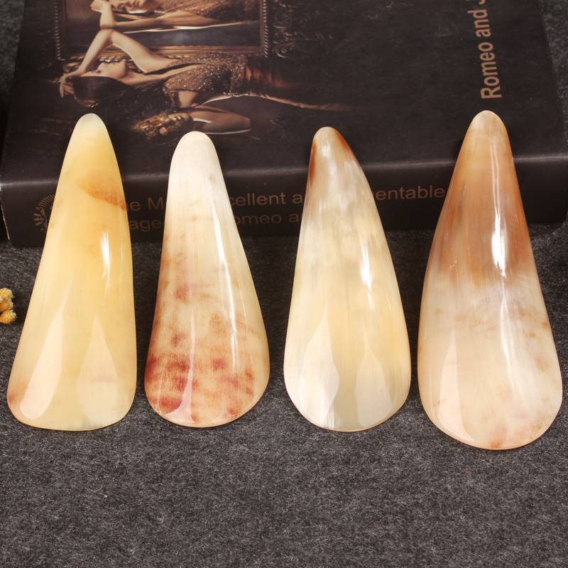 Natural beef angle scraping stick spoon scraping cylinder back leg full body universal beauty salon point acupoint plucking stick