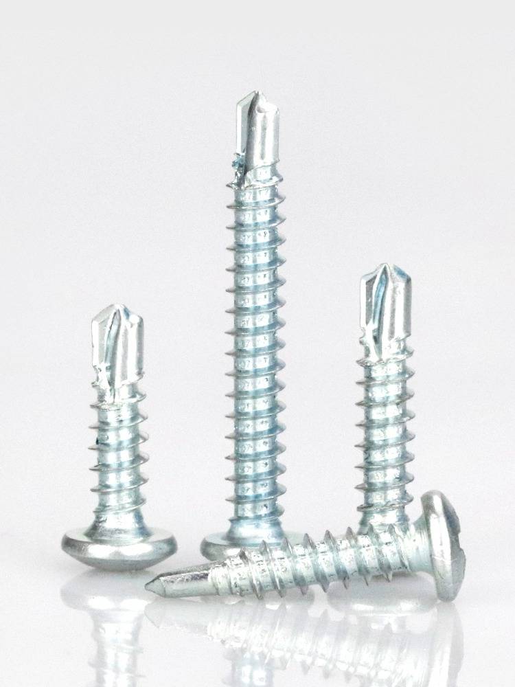 304 round head diamond tail screw self -attack blue zinc self -drill screw filament 410 swallow wire m3.5m4.2m4.8