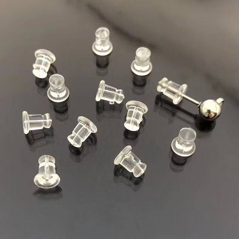 Silicone ear blocking transparent earplugs Gold earring Golden earrings plug the earrings accessories without ear hats and plugs do not need to prevent allergies