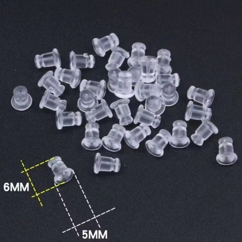 Silicone ear blocking transparent earplugs Gold earring Golden earrings plug the earrings accessories without ear hats and plugs do not need to prevent allergies