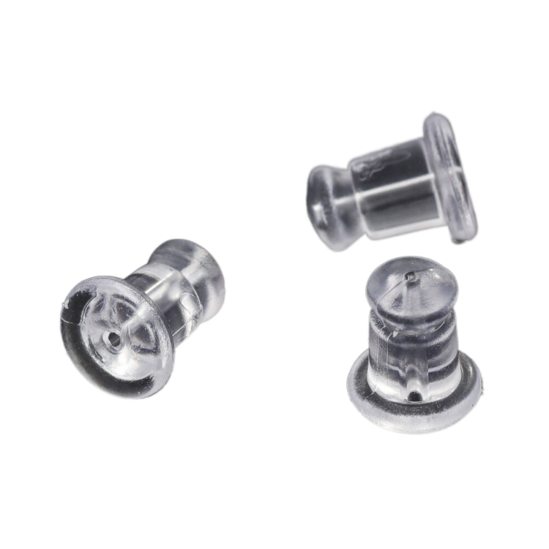 Silicone ear blocking transparent earplugs Gold earring Golden earrings plug the earrings accessories without ear hats and plugs do not need to prevent allergies