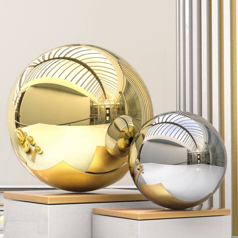 Stainless steel titanium ball boutique hollow ball bright surface metal decorative ball golden ball thick floating ball -plated titanium plating ball