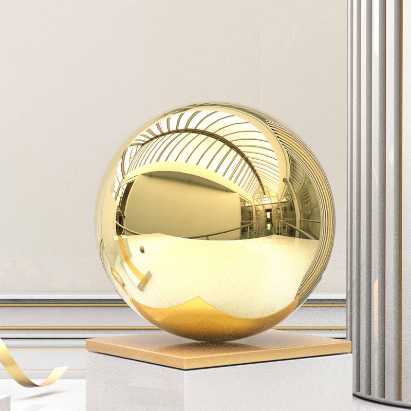 Stainless steel titanium ball boutique hollow ball bright surface metal decorative ball golden ball thick floating ball -plated titanium plating ball