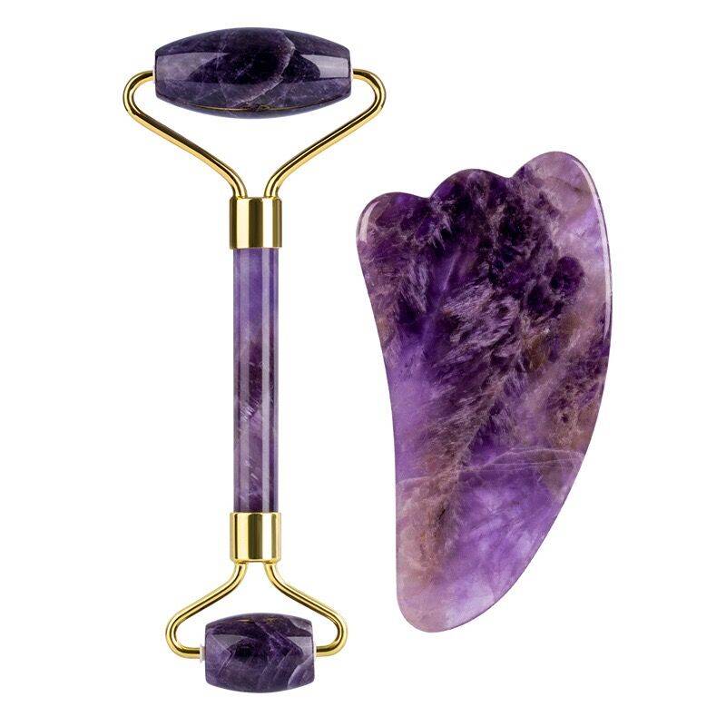 Purple crystal roller + horn shaving (paper box)