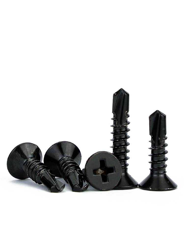 The gold over 410 stainless steel, black and zinc crucifixed to its own tail screw