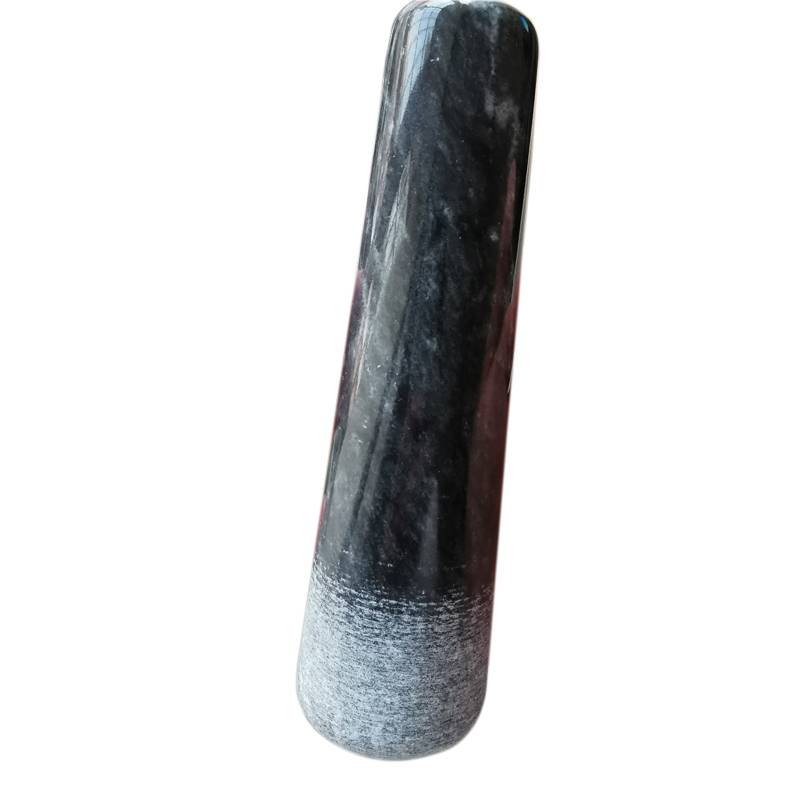 Natural stone garlic mortar pounding garlic grinding ghost rods, green stone garlic hammer stone mortar mask
