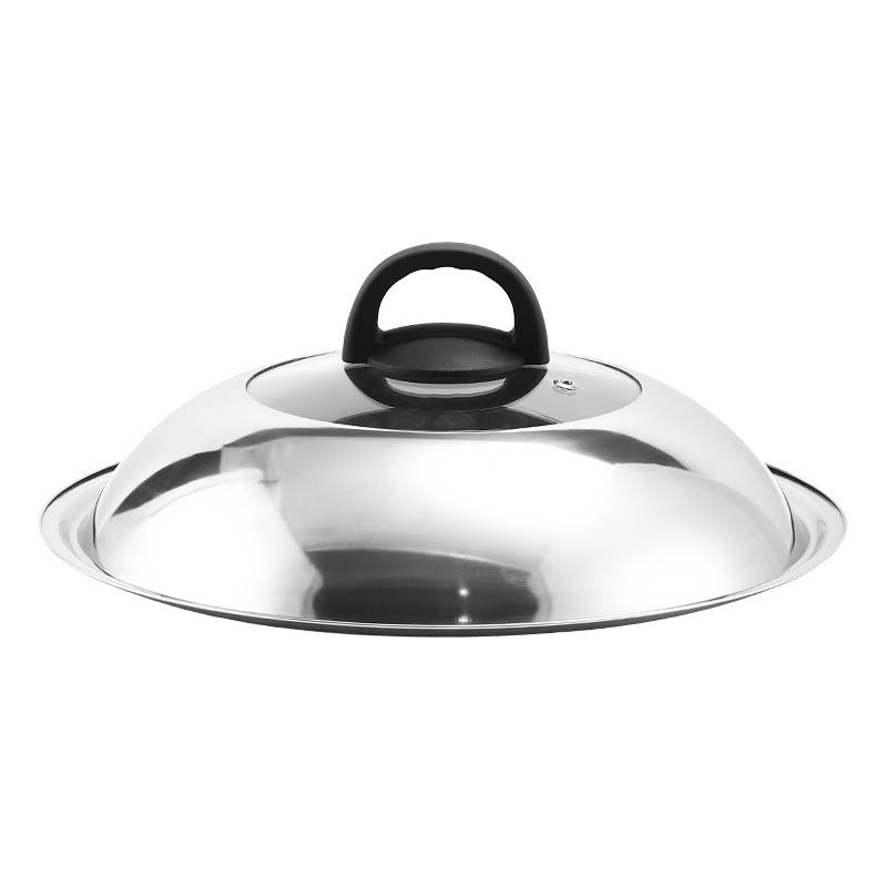 Stainless steel visual stir -fried pot lid plus high arched lid rural iron cooker fried big spoon stew cooker lid large lid