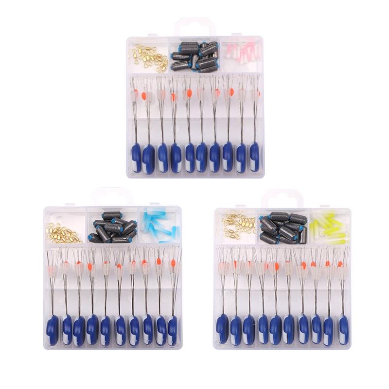 A full set of lead-skin floats for fishing spares and high-quality mainline group gear with silicone