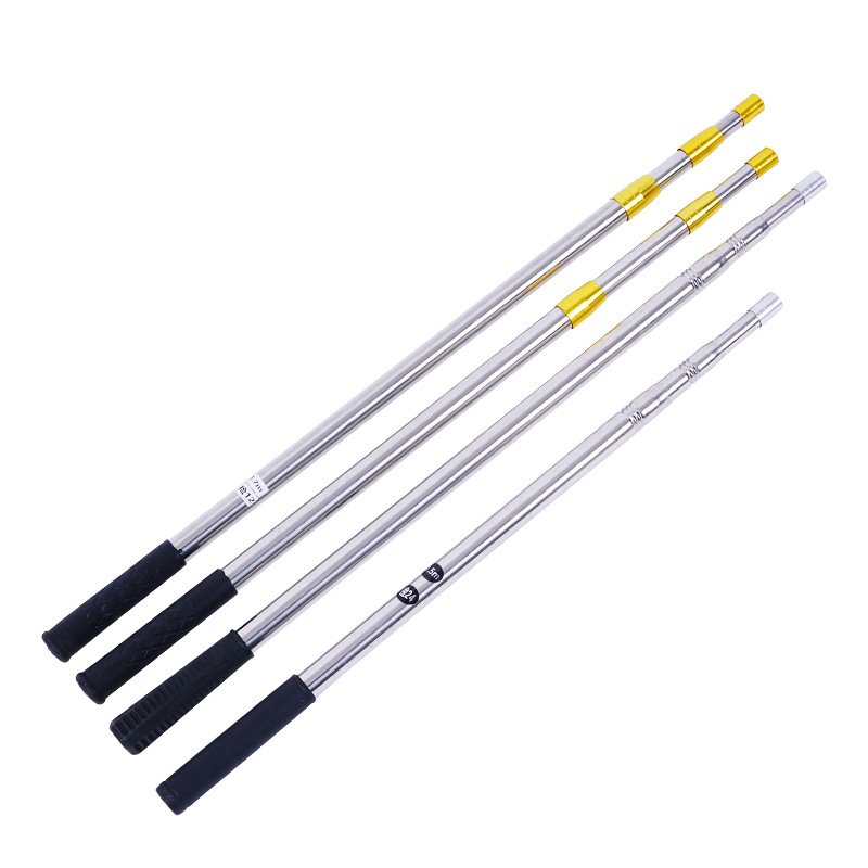 Stainless steel rod stretching and thick steel pipe fishing fittings to net fishing poles