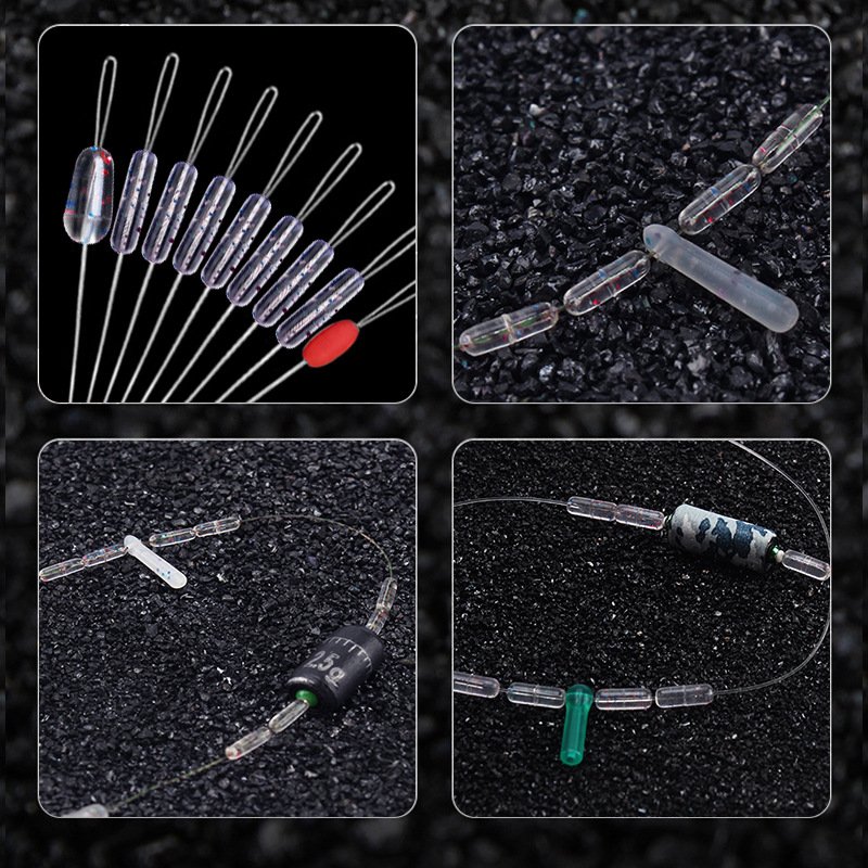 Transparent Visible Silicon-Josen Space Bean Set with super-tight crystals, eight-word-ringed fishing gear