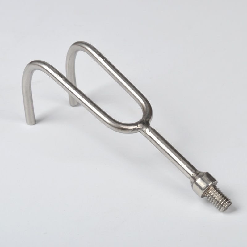 THE NEWEST STAINLESS STEEL HOOK WITH DOUBLE TEETH HOOKED TO A 8M SCREW GENERAL-TYPE FLAT-HEAD MULTI-PURPOSE FISH HOOK