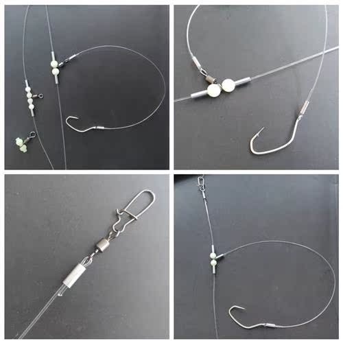 100 plume-wire-wire-to-sea-fishing swab gears, three-knocked rounding gear