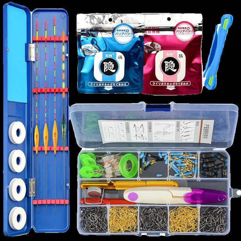A full set of fish hooks, a full set of full-made fish hooks, a bulk-load fishing gear kit, full of gear and gear
