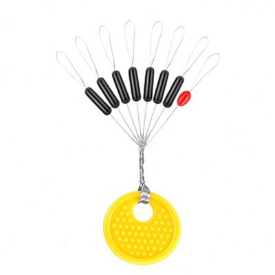 The 100-packed silica-peaser set of silica-jet-coated rubber packs for fishing