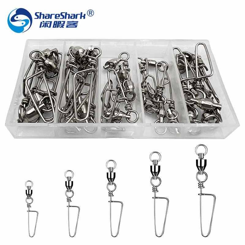 New paragraph: A box of eight-word rings of fishing gear gear revolving axle + arc pin in China