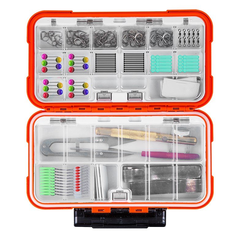 collection of multi-purpose spares for fishing gear packs of fish hooks and bulk packs of fish gear packages