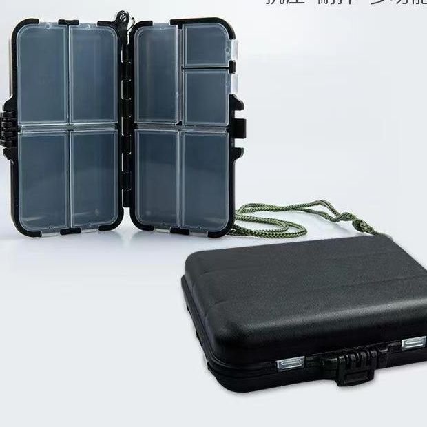 The Luya microbes double-layered bait box, multi-purpose fishing for small parts, with a lead-coated box, and a large-sized fake-basket flash box