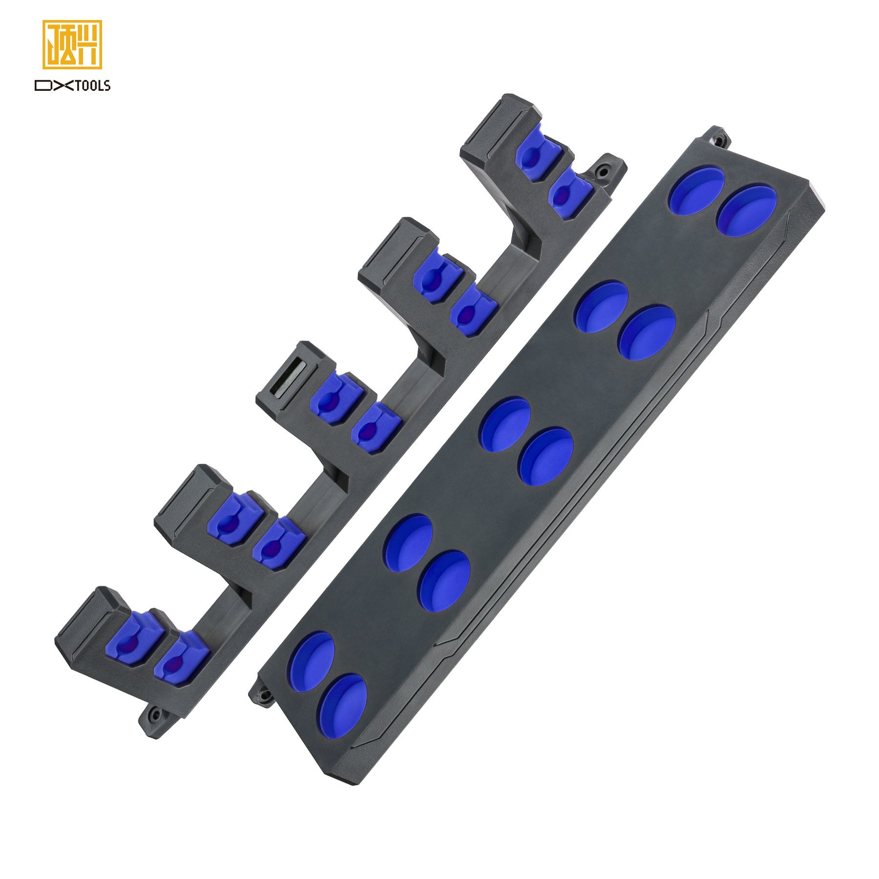 New coloured plastic rods show fixed shelf collections of 10 fishing gear accessories