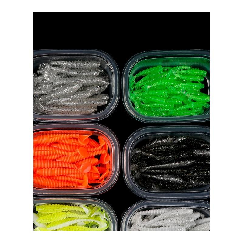 luya spiralttails, with salt and mollusk, with 50 false baits