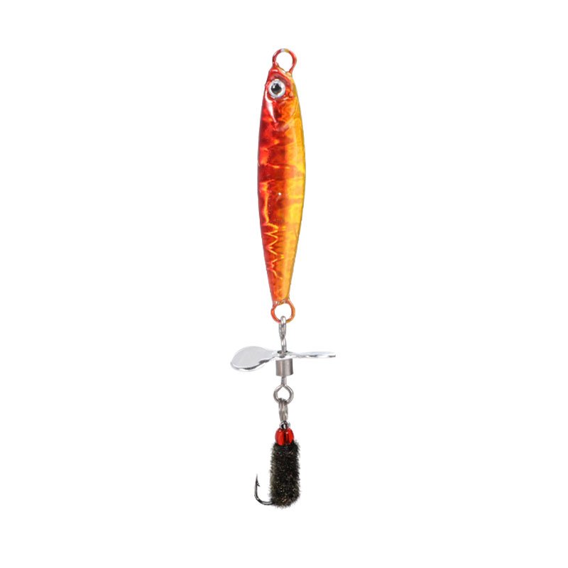 The microcosm-Luya fake bait drops the fly hooks on the horse-cosming white bar of fresh water fish