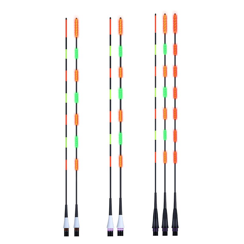 THE NIGHTFISH FLOATS DAY AND NIGHT WITH A FLOUNDER HOOK AND A COLORED ELECTRON TO CHANGE TAILS