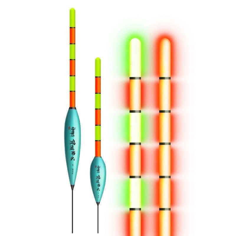 Sliding and drifting poles drifting far and far, with a thick and visible fish drifting day and night, in both colored night and night