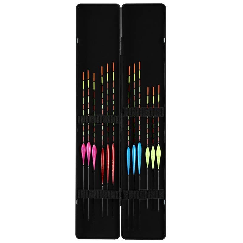 12 NANOFLOATS WITH A SHARPER BLACK ABS FLOAT BOX WITH A FISH DRIFTING FIELD TO CATCH THE CARP