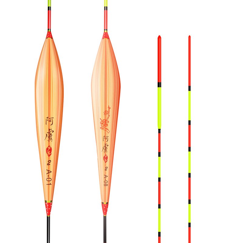 The reed floats with a sharper and sharper tail