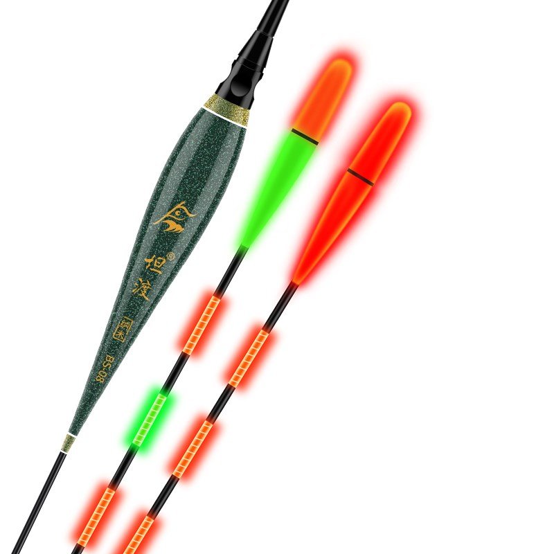 The pugfish drifts in the night, fishing in the light of the coloured fish in the light of the night