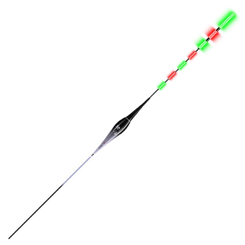 The new green red and ferocious fish drifting day and night, and the night drifting electronics drifting in the dark with a sharp and sharp bite to the color change