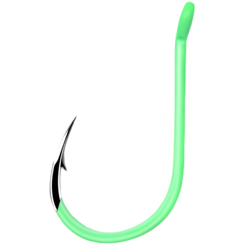 A thousand big, night-light green fish hook with a tripling sea hook with a triple tooth fluorescent hook