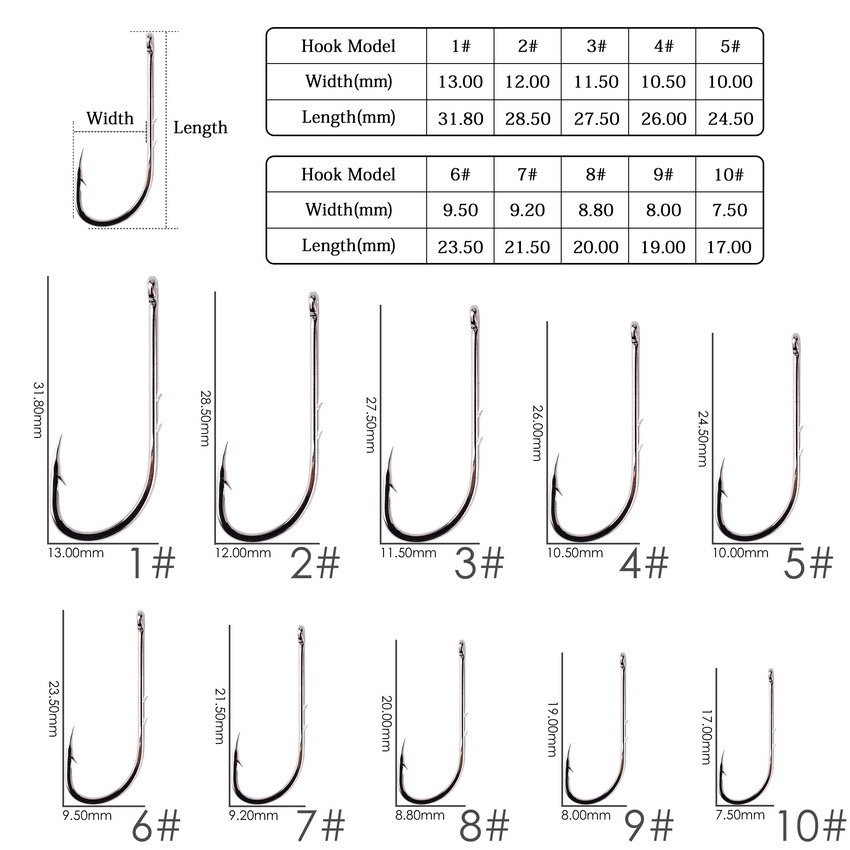 JM KING LUYA, TWO BACK-STABBING FISH HOOKS, LONG-STRINGED HOOKS TO THE LOIRE-HANDED SEAFISH, WITH A STINGED MOUTH HOOK