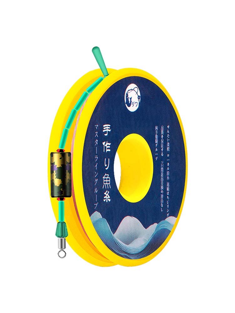 Fishlines make up the main line, the giant giant, the Japanese imported fish-line hooks, and they're full of them