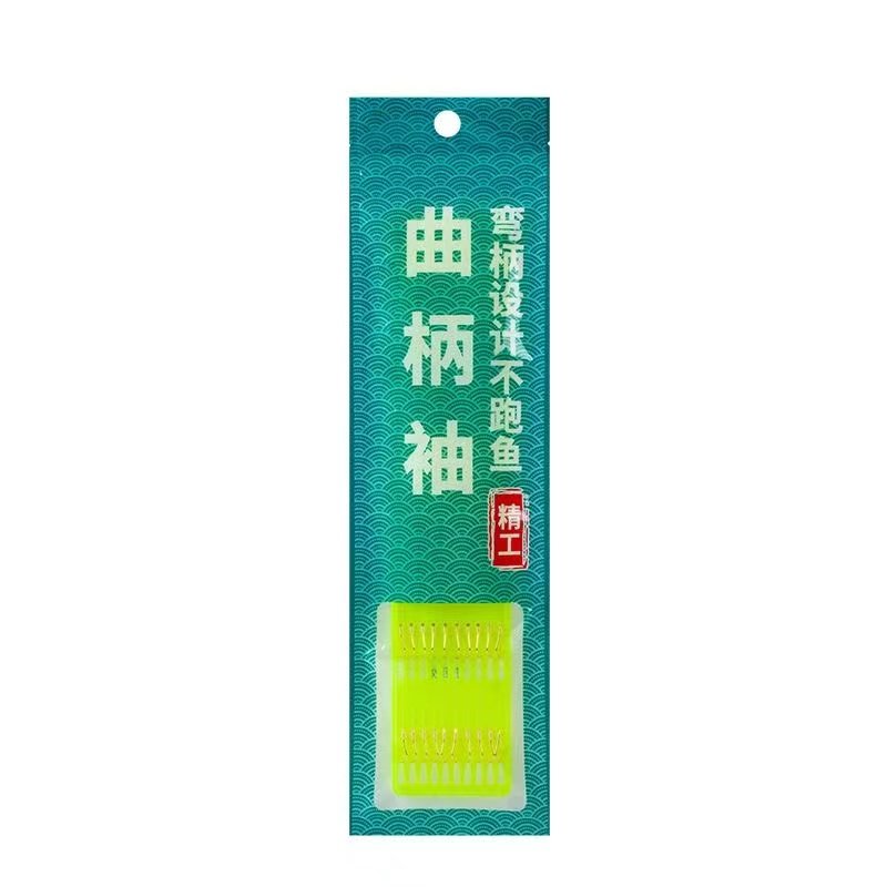 Script hooks, short-lined, double-coated, sub-lined gold sleeves, entangled around the field, fishing hooks