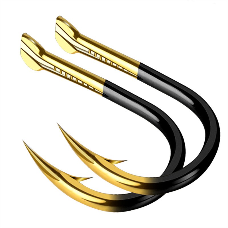 Fish hooks with tungsten steel in bulk, Izeni fish hooks with high-strength double-twine blood troughs