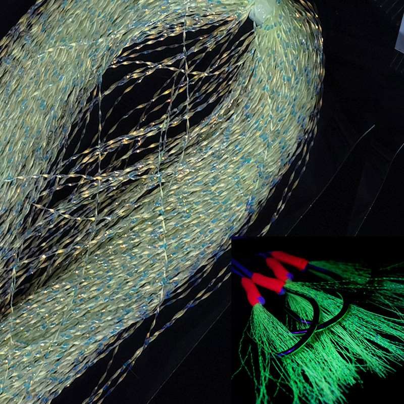 LYT NIGHT-COLOURED SCREWRIX FISHING FOR NIGHT-LIGHTED FISH HOOKS, AND A SEA-FISHED STEEL-BOARD FLY-COATED MATERIAL