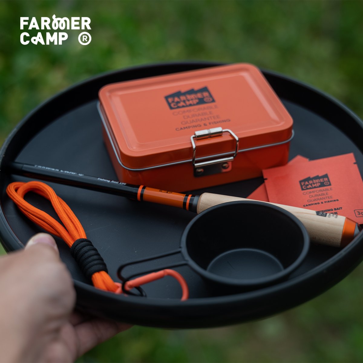 Farmer Camp's go-in pole + line group + bait