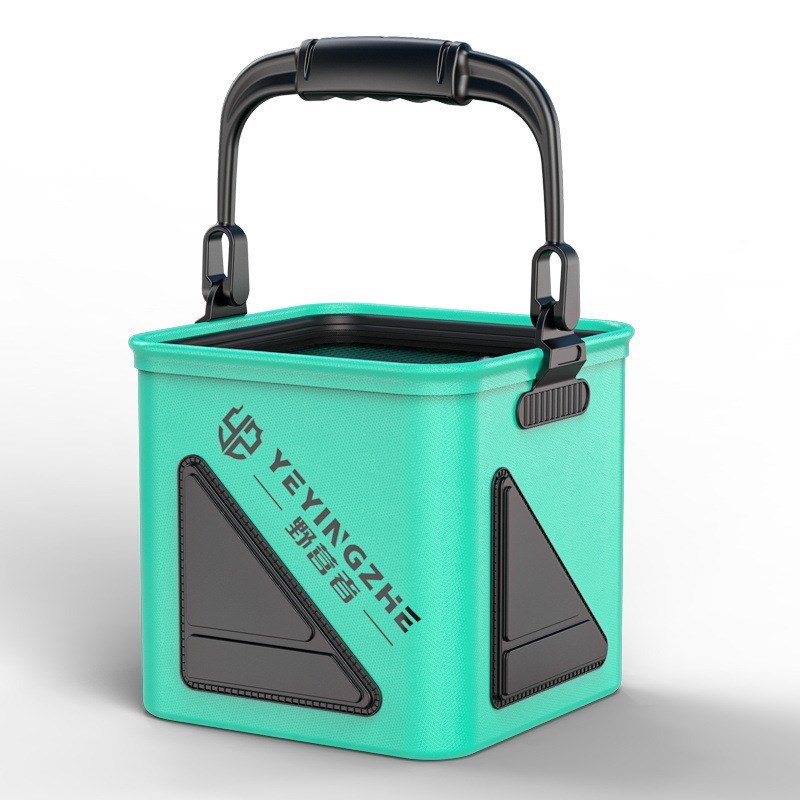 Campers can fold multi-purpose buckets of live fish drums with heavy outdoor fishing