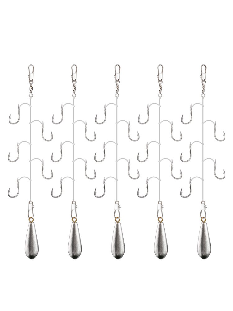 A entanglement hook, a string of lead from a string of entanglement hooks